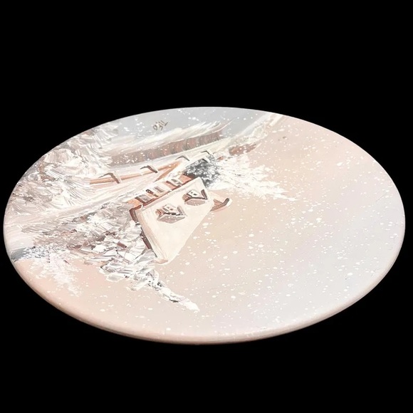 Vintage 1980s Tifo Hand Painted Quebec Folk Art Plate Francine Fugere Thiffault - Picture 3 of 9